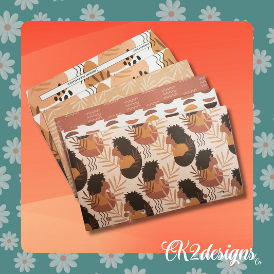 Cash Envelopes, Beautiful Browns — Set of 5 | Available with or without 6-hole punch