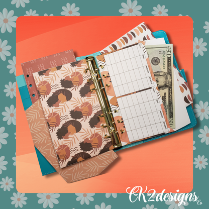 Cash Envelopes, Beautiful Browns — Set of 5 | Available with or without 6-hole punch
