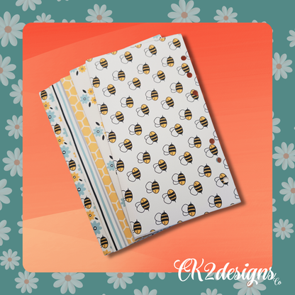 Cash Envelopes, Busy Bees Pack 1 — Set of 5 | Available with or without 6-hole punch