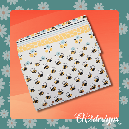 Cash Envelopes, Busy Bees Pack 1 — Set of 5 | Available with or without 6-hole punch