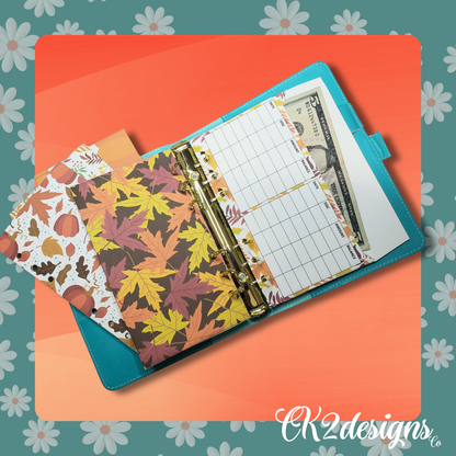 Cash Envelopes, Fall Leaves — Set of 5 | Available with or without 6-hole punch