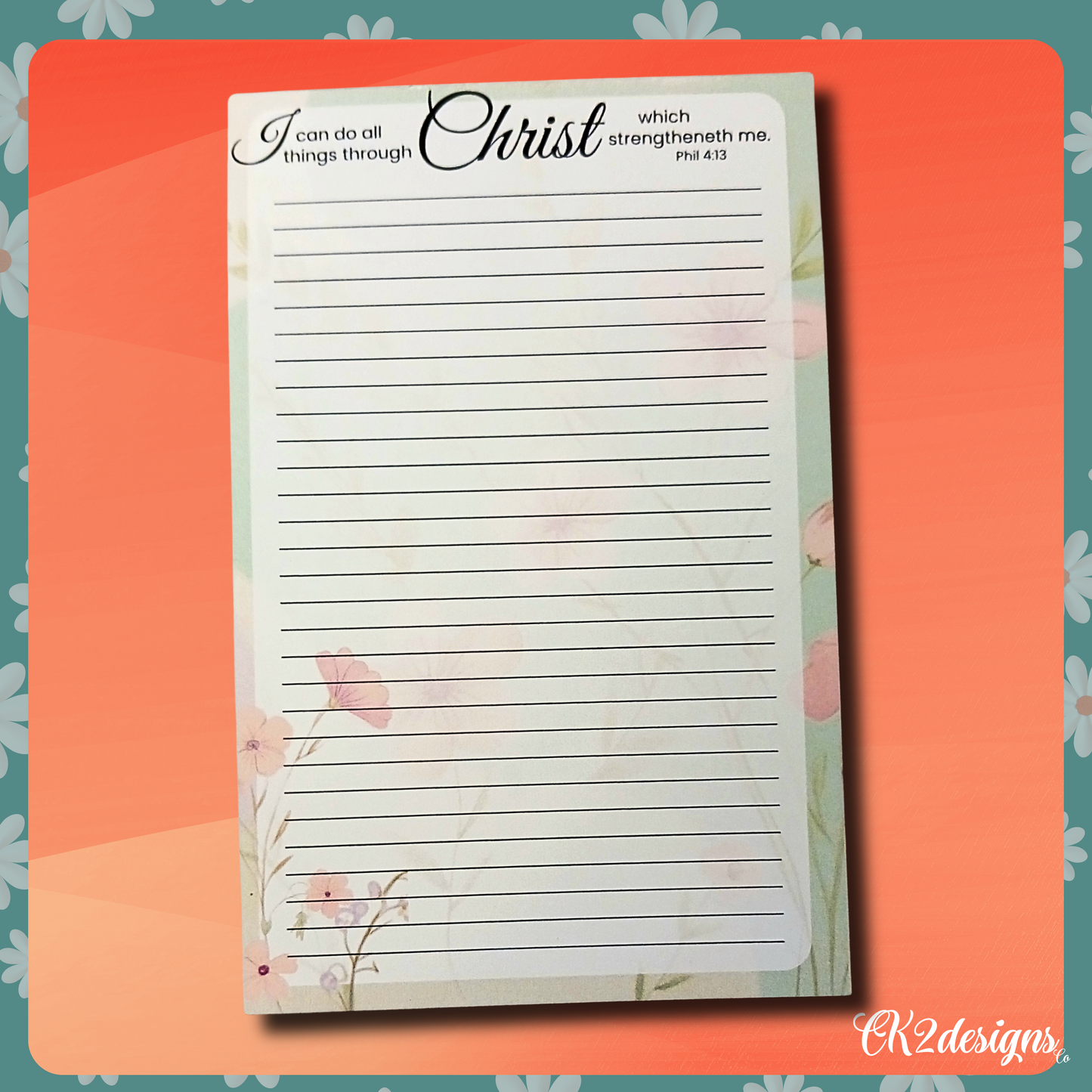 Notepad - "I can do all things" - Philippians 4:13