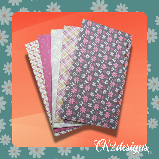 Cash Envelopes. Pink Purple Pack 2 — Set of 5 | Available with or without 6-hole punch