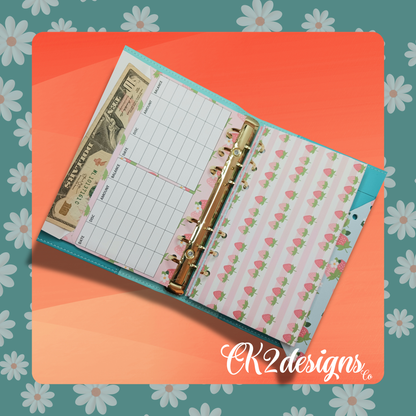 Cash Envelopes, Strawberry Fields— Set of 5 | Available with or without 6-hole punch